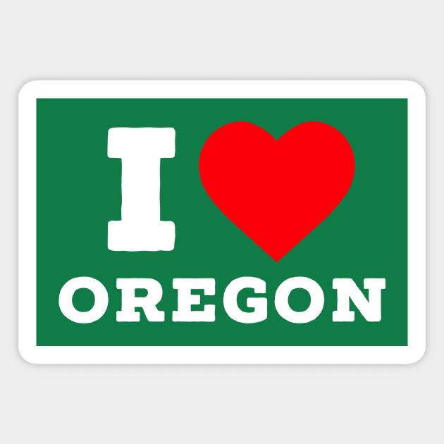 I Love Oregon Magnet by PodDesignShop